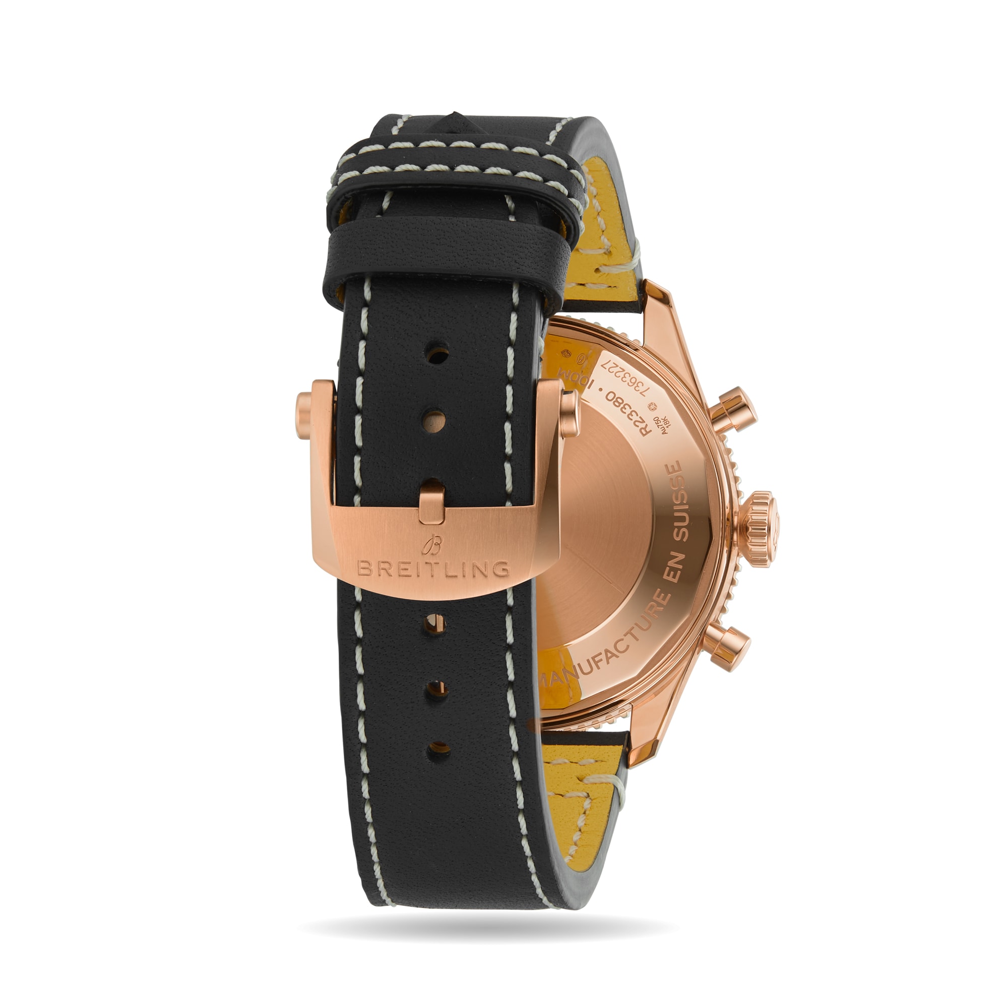 Breitling Classic AVI Chronograph 42 P-51 Mustang 18K Red Gold Leather Strap Watch Breitling Classic AVI Chronograph 42 P-51 Mustang 18K Red Gold Leather Strap Watch