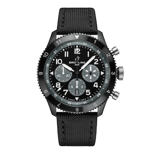 Breitling Super AVI B04 Chronograph GMT Mosquito Night Fighter 46mm Mens Watch Black