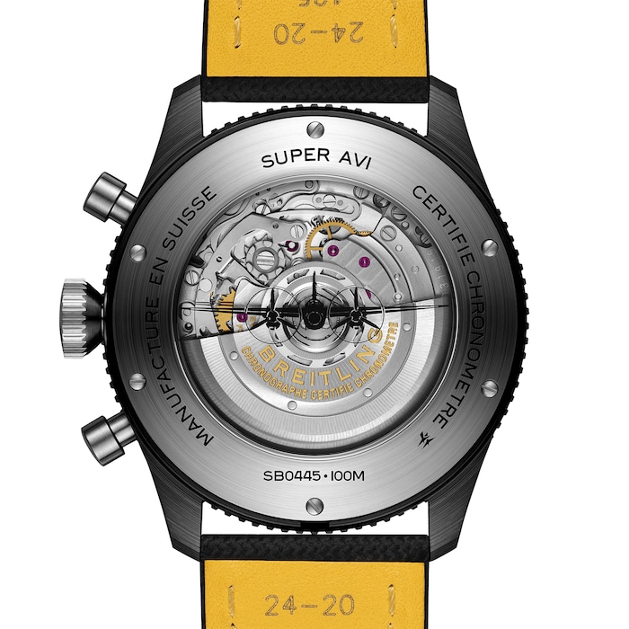 Breitling Super AVI B04 Chronograph GMT Mosquito Night Fighter 46mm Mens Watch Black