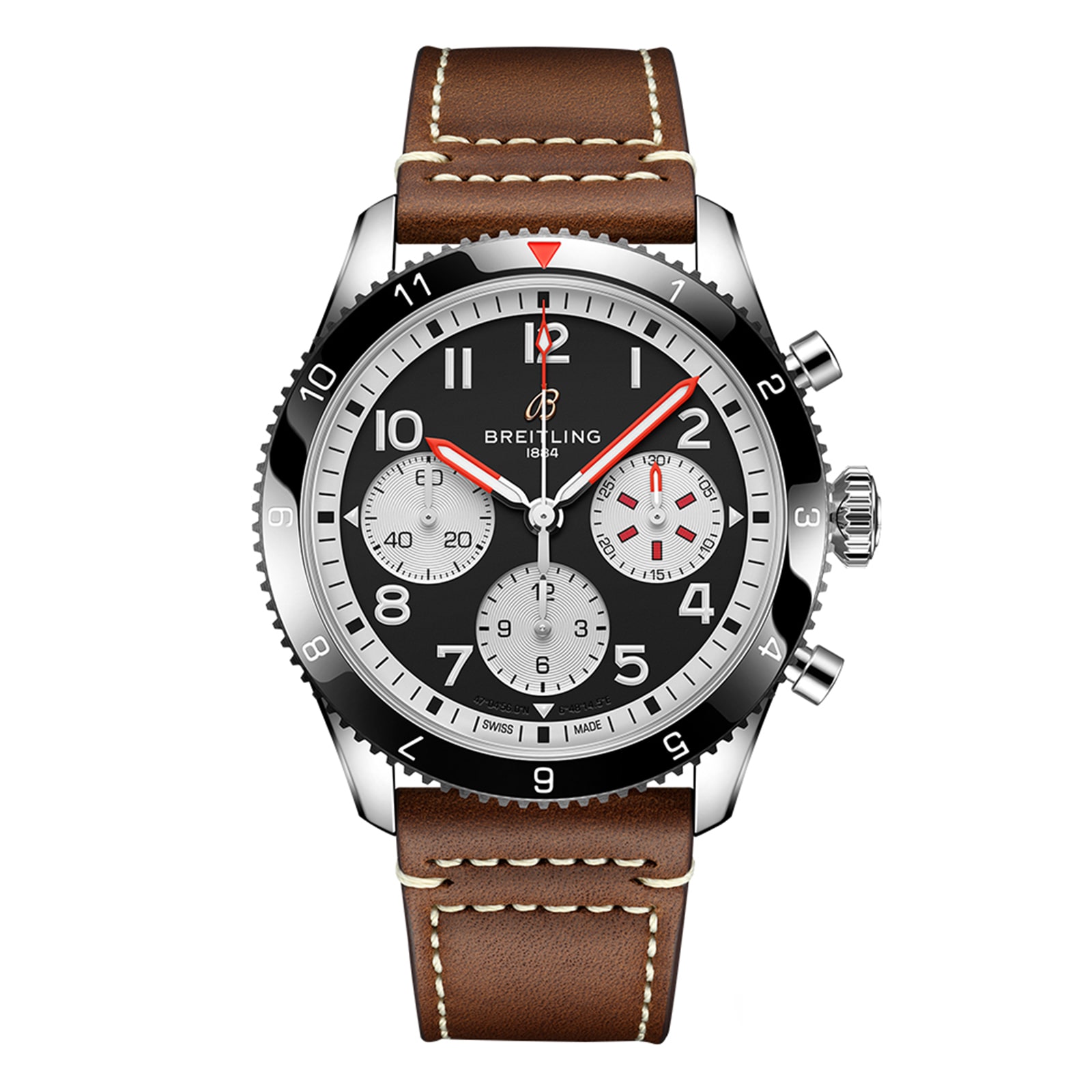 Breitling Classic AVI Chronograph 42 Mosquito Leather Strap Watch Breitling Classic AVI Chronograph 42 Mosquito Leather Strap Watch