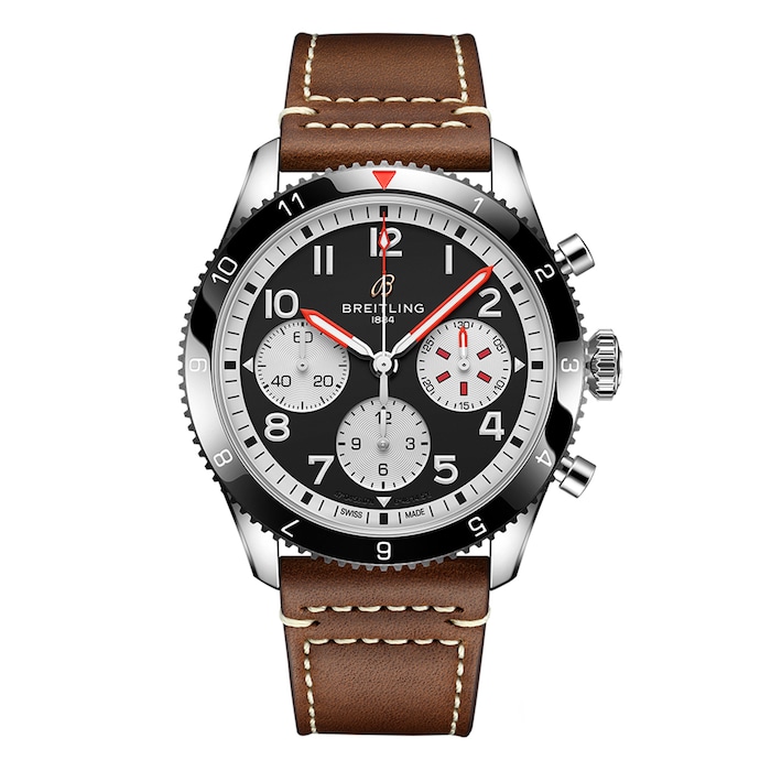 Breitling Classic AVI Chronograph 42 Mosquito Leather Strap Watch