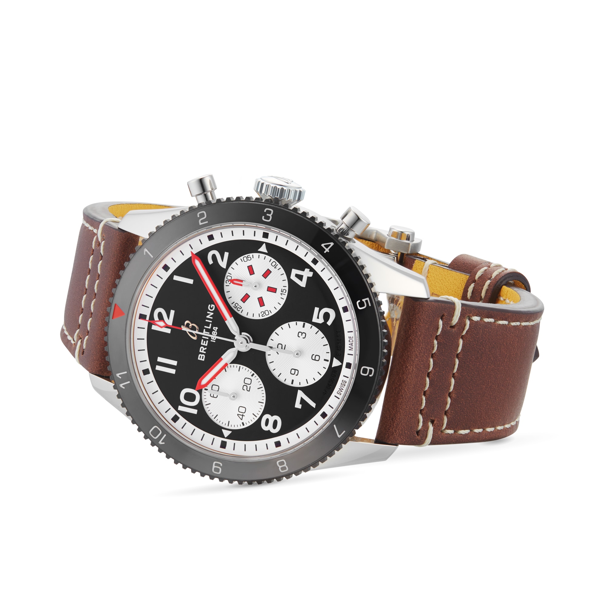 Breitling Classic AVI Chronograph 42 Mosquito Leather Strap Watch Breitling Classic AVI Chronograph 42 Mosquito Leather Strap Watch