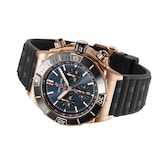 Breitling Super Chronomat B01 44 18k Red Gold Rubber Strap Watch