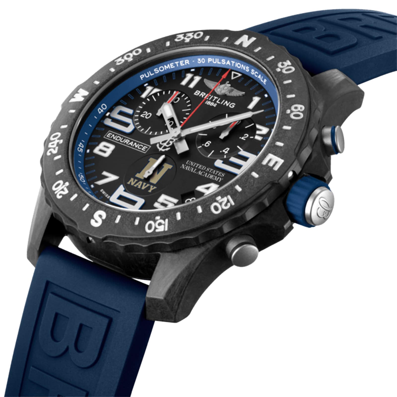 Breitling Endurance Pro United States Naval Academy 44mm Mens Watch Black