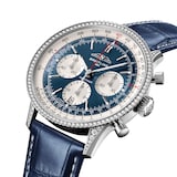 Breitling Navitimer Chronograph 41mm Mens Watch White Eyed Blue Dial