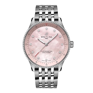 Breitling Navitimer 32mm Ladies Watch Pink Mother Of Pearl