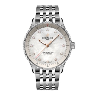 Breitling Navitimer 32mm Ladies Watch White Mother Of Pearl