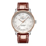 Breitling Navitimer 32mm Ladies Watch White Mother Of Pearl Alligator