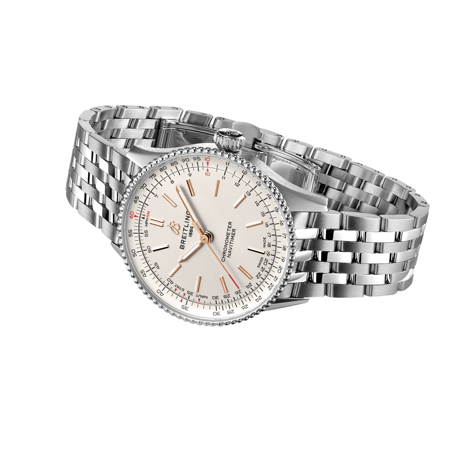 Breitling Navitimer 36mm Ladies Watch Silver