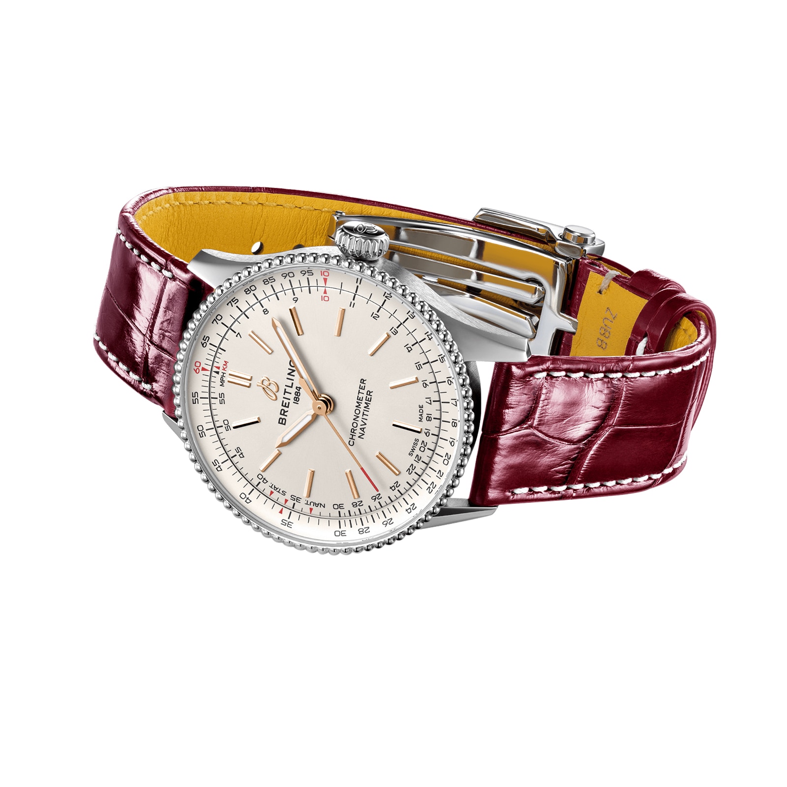 Breitling Navitimer 36mm Ladies Watch Silver Alligator Breitling Navitimer 36mm Ladies Watch Silver Alligator