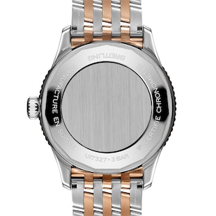 Breitling Navitimer 36mm Ladies Watch White Mother Of Pearl Stainless Steel And 18k Red Gold