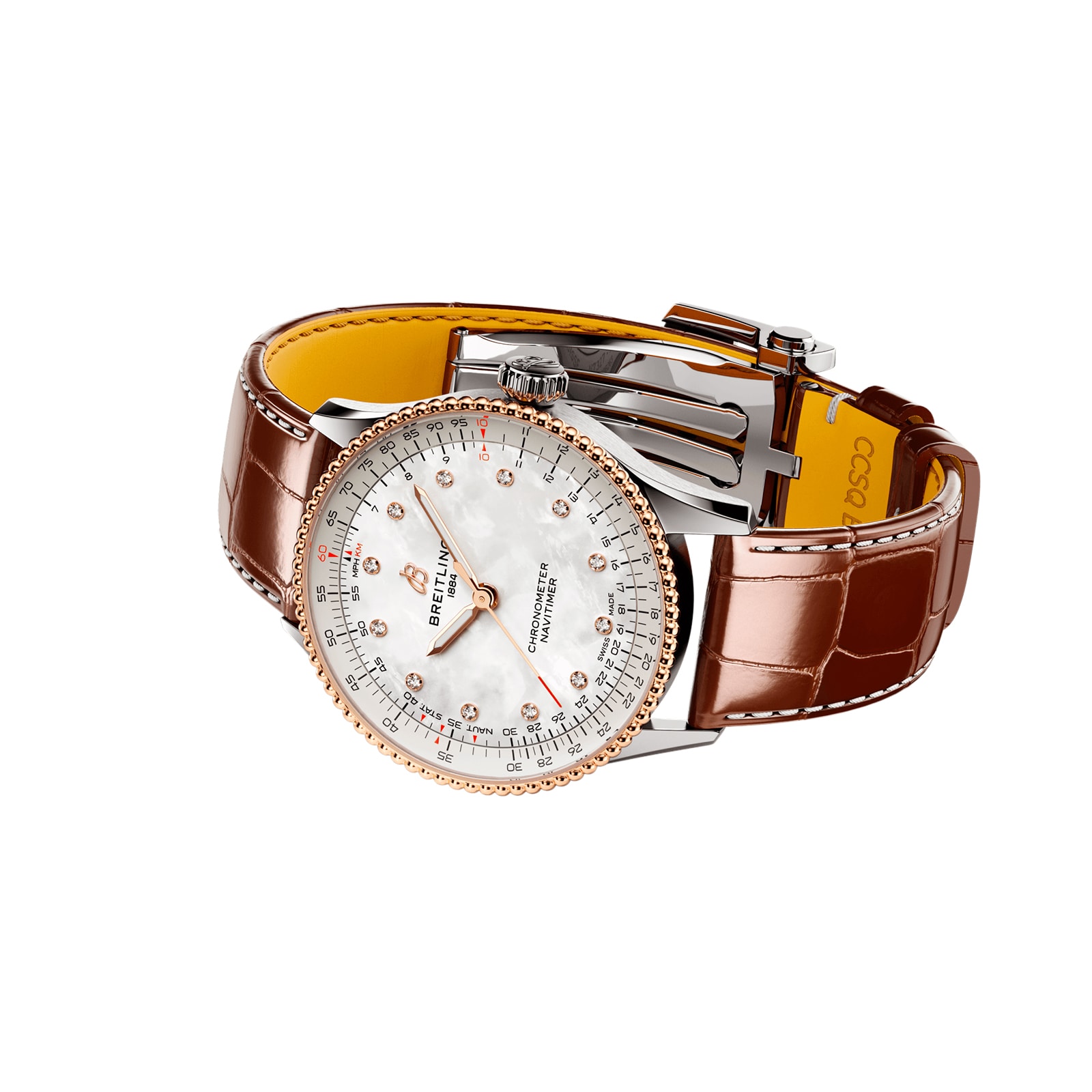 Breitling Navitimer 36mm Ladies Watch White Mother Of Pearl Alligator Breitling Navitimer 36mm Ladies Watch White Mother Of Pearl Alligator