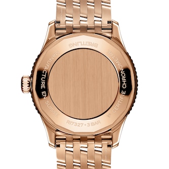 Breitling Navitimer 36mm Ladies Watch White Mother Of Pearl 18k Red Gold Breitling Navitimer 36mm Ladies Watch White Mother Of Pearl 18k Red Gold