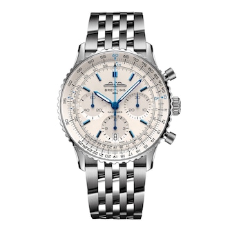 Breitling Navitimer Chronograph 41mm Mens Watch White Breitling Navitimer Chronograph 41mm Mens Watch White