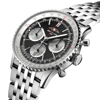 Breitling Navitimer B01 Chronograph 41mm Mens Watch Black Stainless Steel Breitling Navitimer B01 Chronograph 41mm Mens Watch Black Stainless Steel