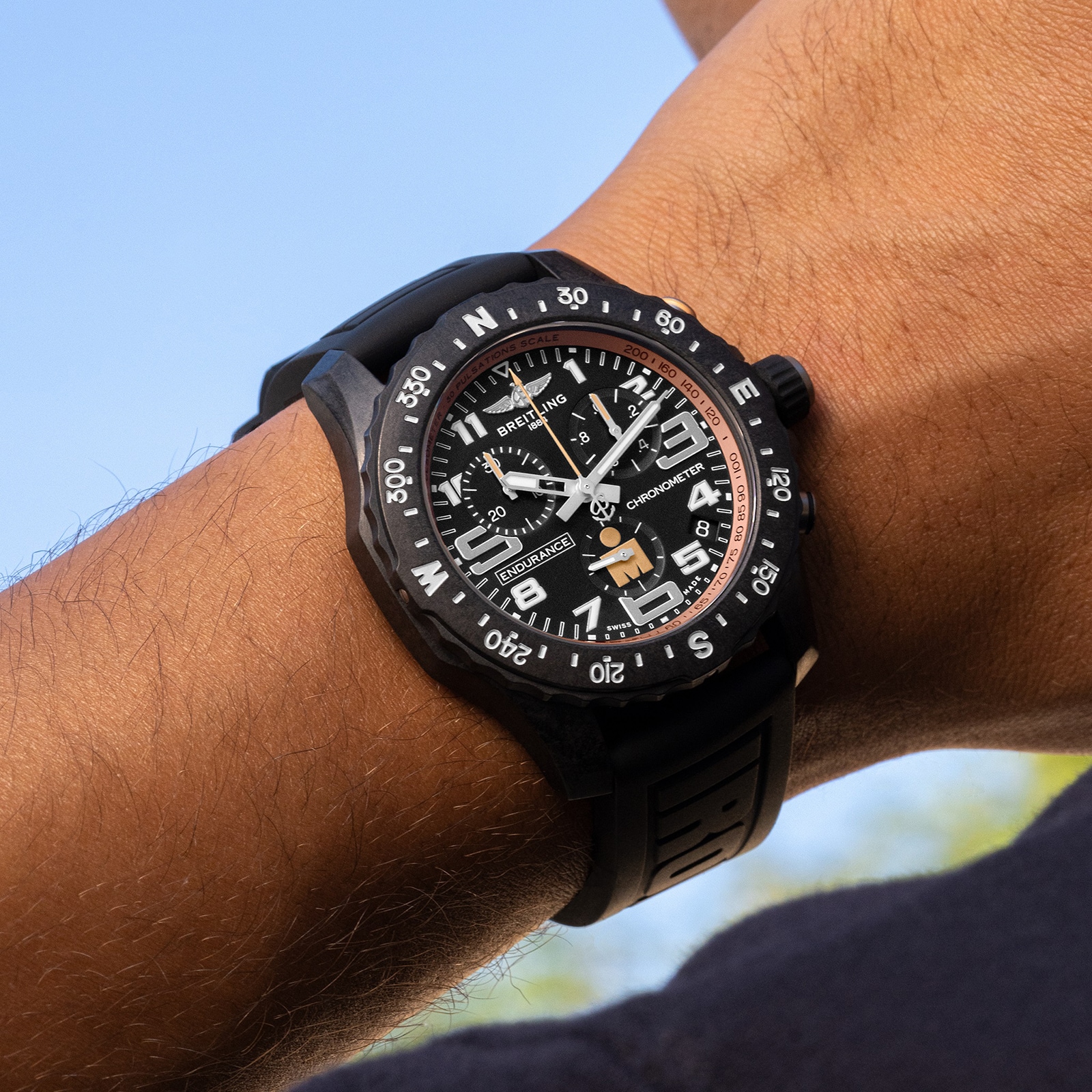 Breitling Endurance Pro X Iron Man Finisher 44mm Mens Watch Black Breitling Endurance Pro X Iron Man Finisher 44mm Mens Watch Black