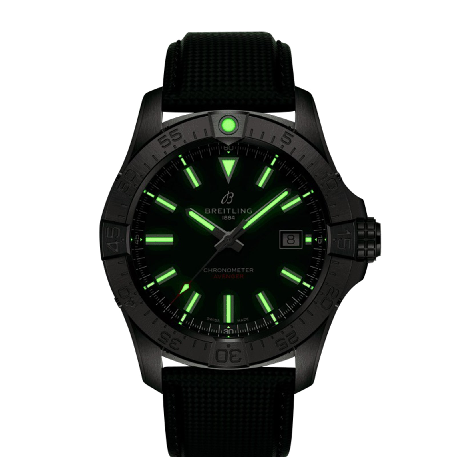 Breitling Avenger Automatic 42mm Mens Watch Green Leather Breitling Avenger Automatic 42mm Mens Watch Green Leather