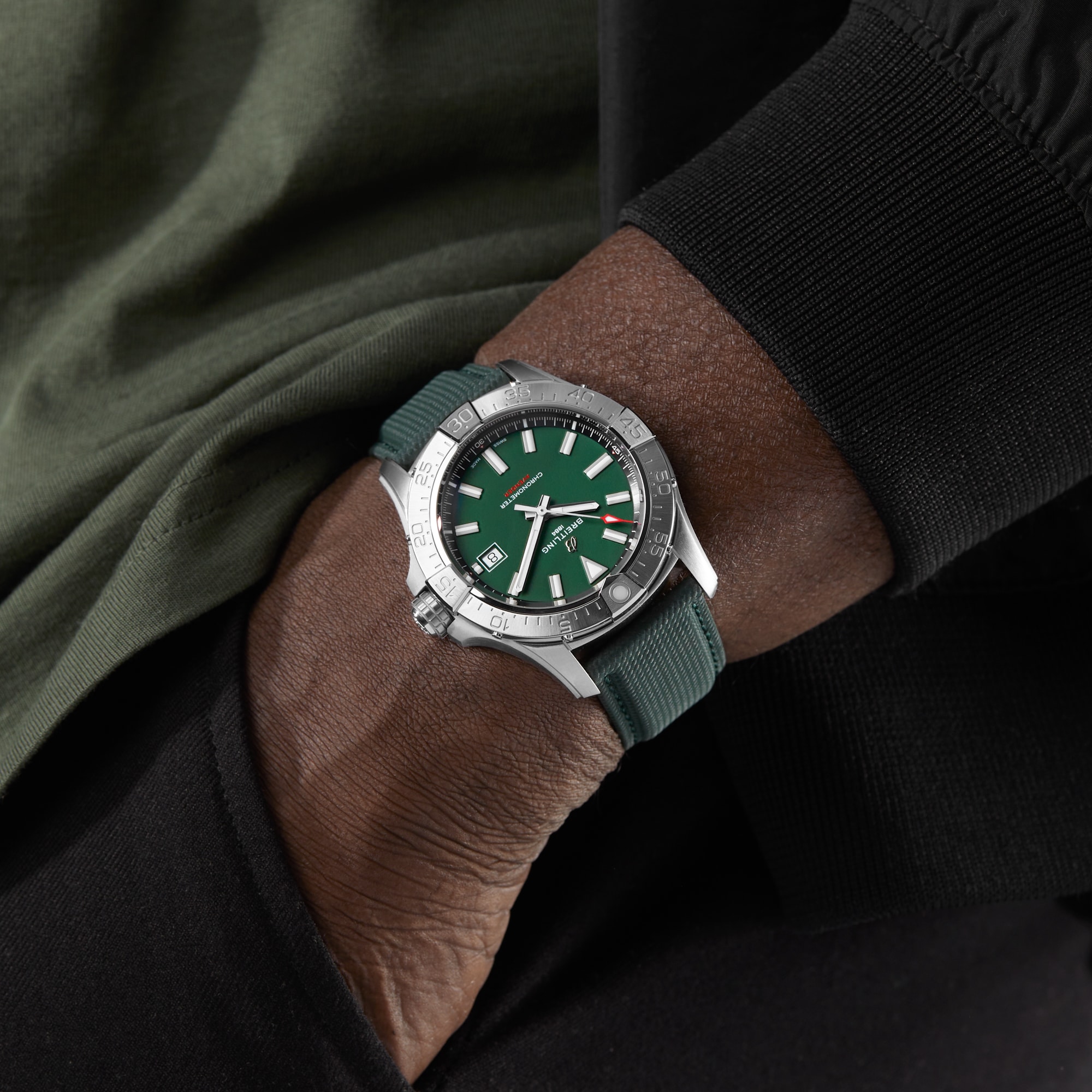 Breitling Avenger Automatic 42mm Mens Watch Green Leather Breitling Avenger Automatic 42mm Mens Watch Green Leather