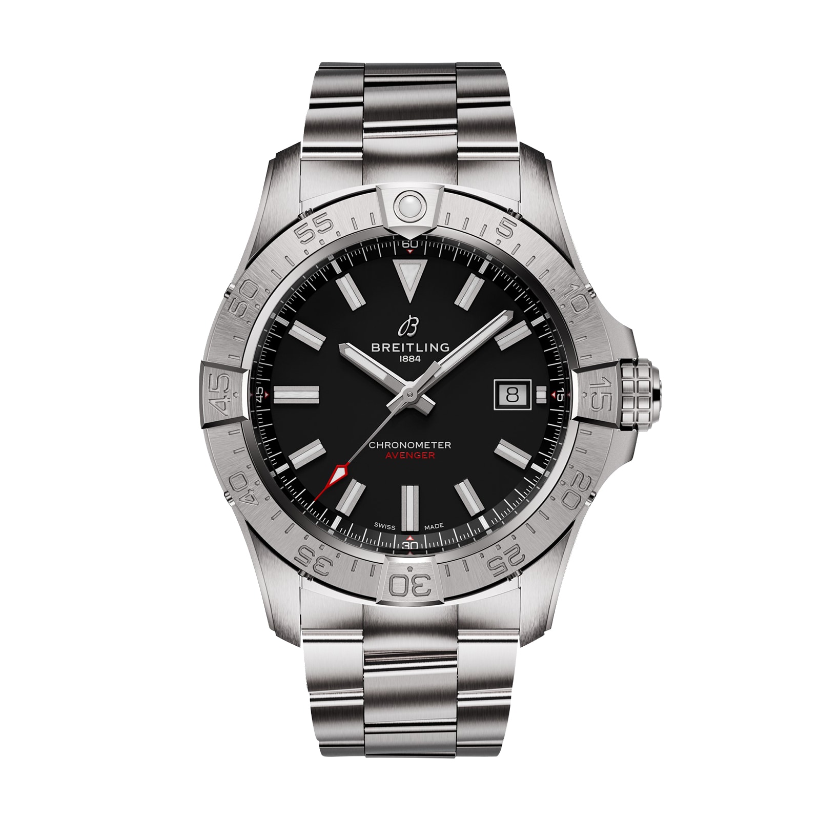 Breitling Avenger Automatic 42mm Mens Watch Black Stainless Steel Breitling Avenger Automatic 42mm Mens Watch Black Stainless Steel