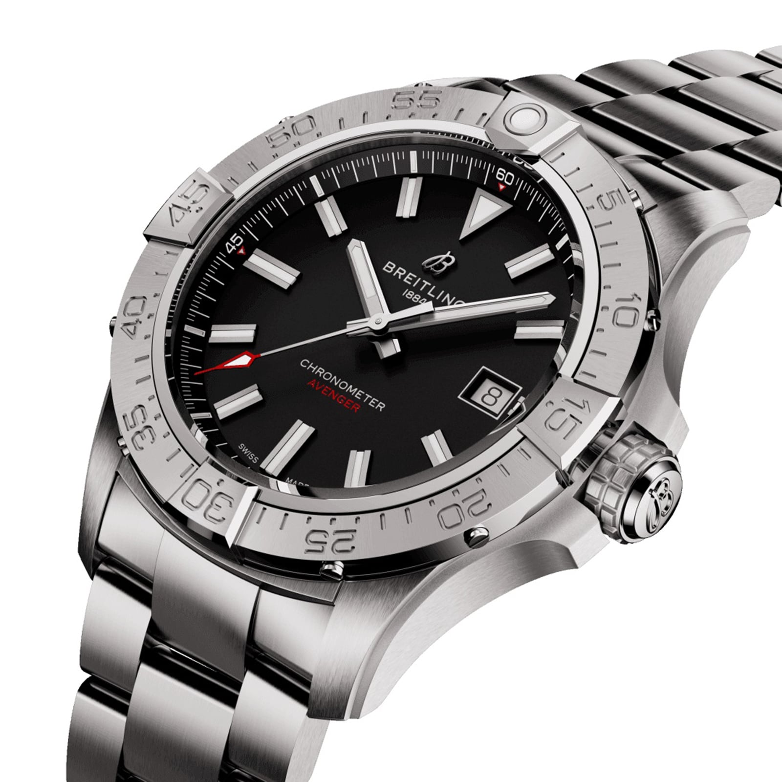 Breitling Avenger Automatic 42mm Mens Watch Black Stainless Steel Breitling Avenger Automatic 42mm Mens Watch Black Stainless Steel