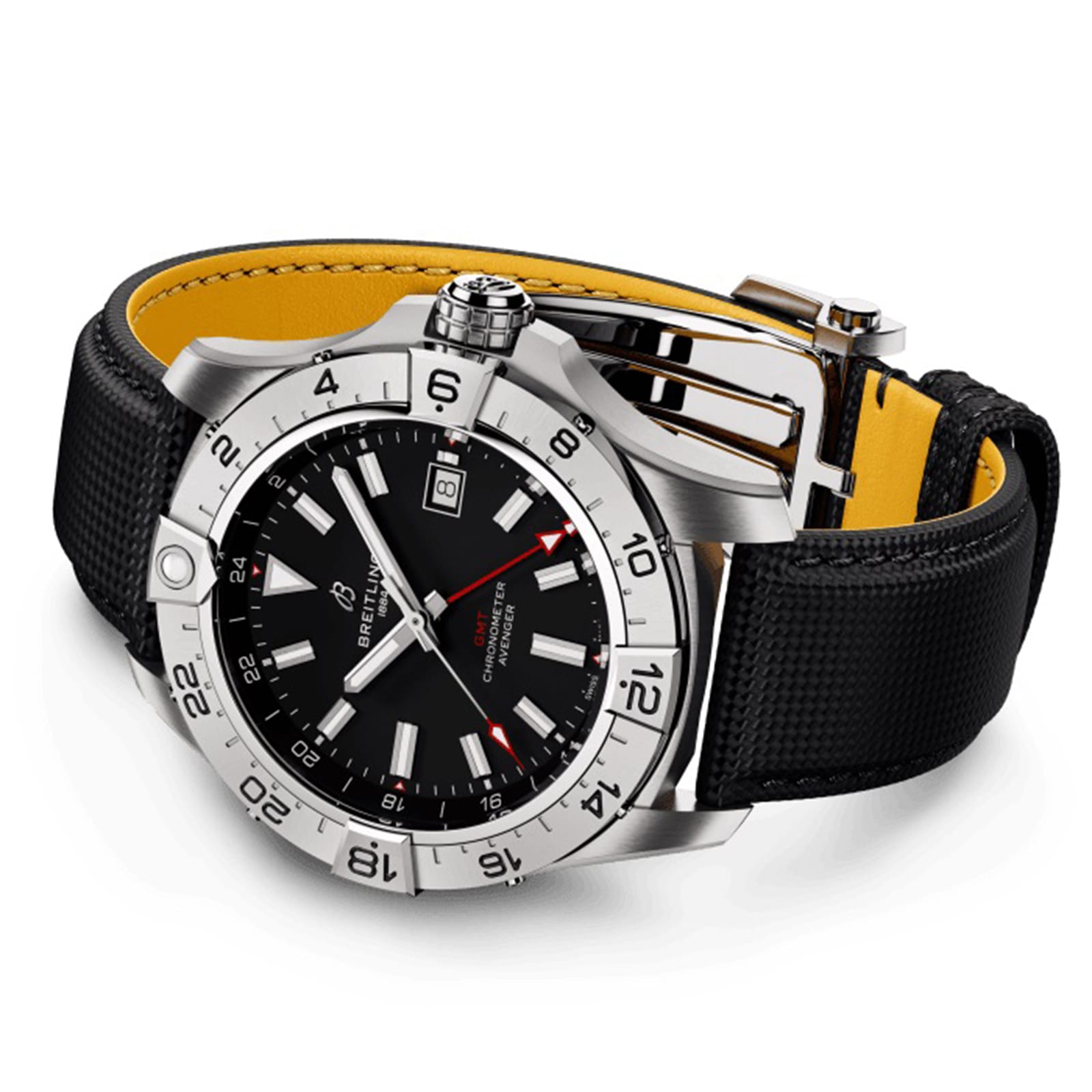 Breitling Avenger Automatic GMT 44mm Mens Watch Black Leather Breitling Avenger Automatic GMT 44mm Mens Watch Black Leather