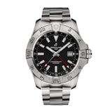 Breitling Avenger Automatic GMT 44mm Mens Watch Black Stainless Steel