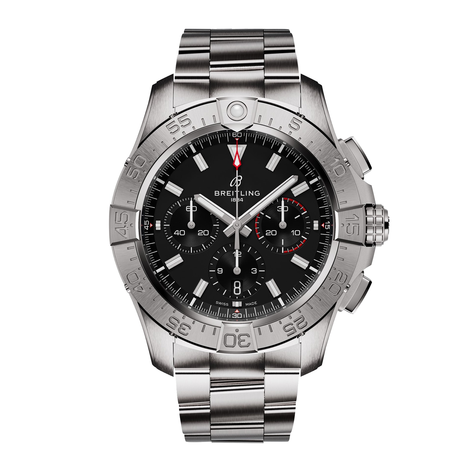 Breitling Avenger Chronograph B01 44mm Mens Watch Black Stainless Steel Breitling Avenger Chronograph B01 44mm Mens Watch Black Stainless Steel
