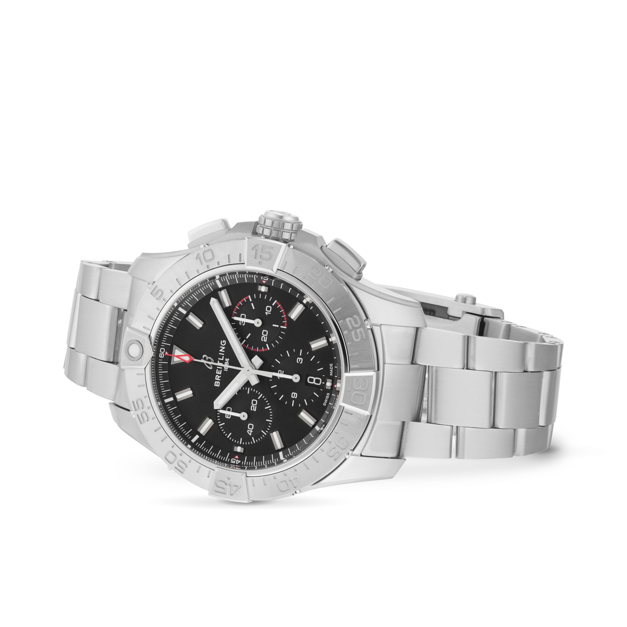 Breitling Avenger Chronograph B01 44mm Mens Watch Black Stainless Steel Breitling Avenger Chronograph B01 44mm Mens Watch Black Stainless Steel