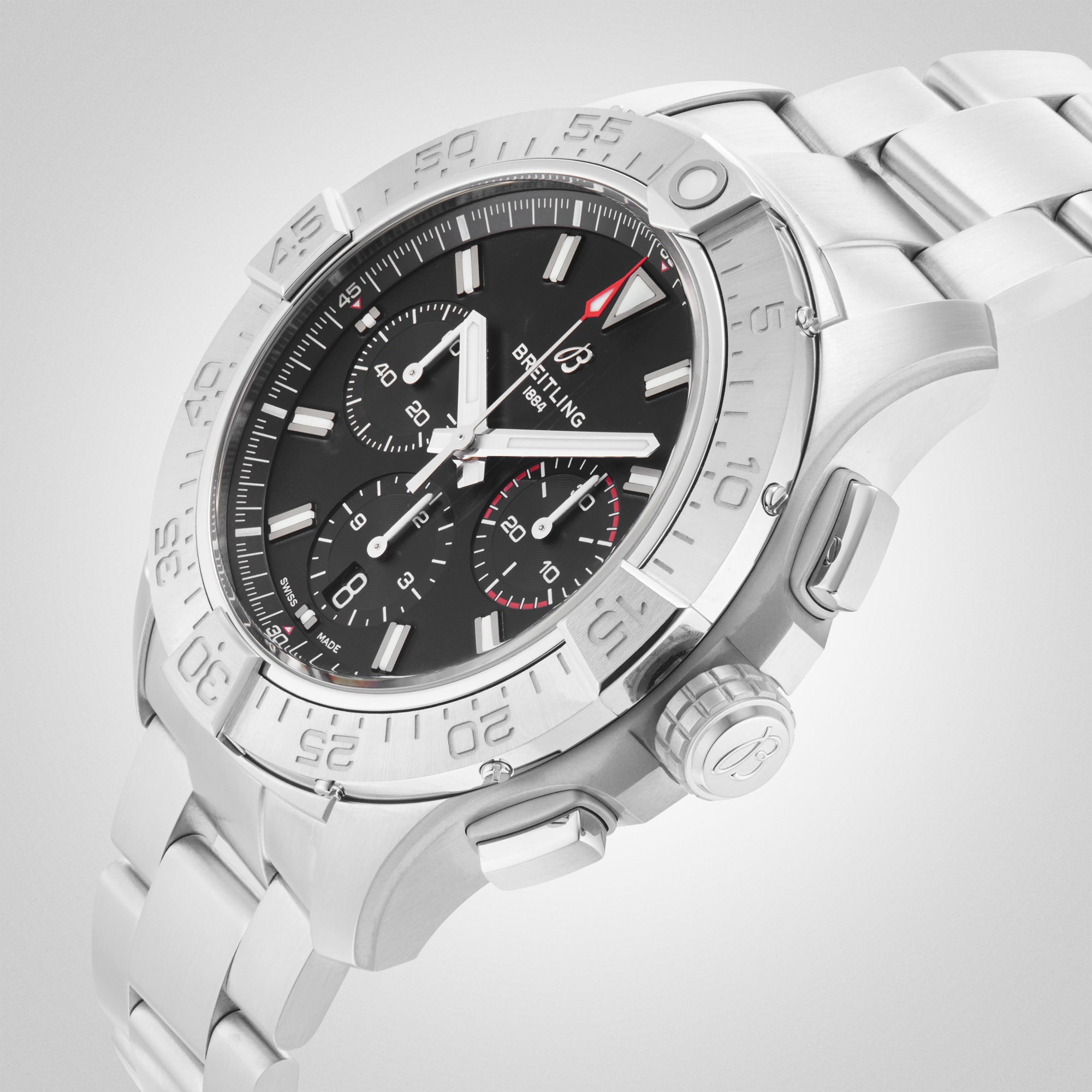 Breitling Avenger Chronograph B01 44mm Mens Watch Black Stainless Steel Breitling Avenger Chronograph B01 44mm Mens Watch Black Stainless Steel