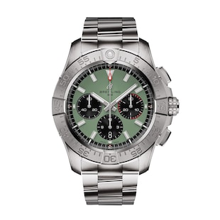 Breitling Avenger Chronograph B01 44mm Mens Watch Green Stainless Steel
