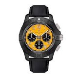 Breitling Avenger B01 Chronograph 44mm Night Mission Mens Watch Yellow Black Leather