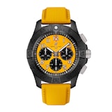 Breitling Avenger B01 Chronograph 44mm Night Mission Mens Watch Yellow Leather