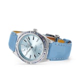 Breitling Chronomat Automatic 36 South Sea Ice Blue Leather Strap Ladies Watch