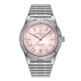 Breitling Chronomat Automatic 36 South Sea Pink Stainless Steel Bracelet Ladies Watch