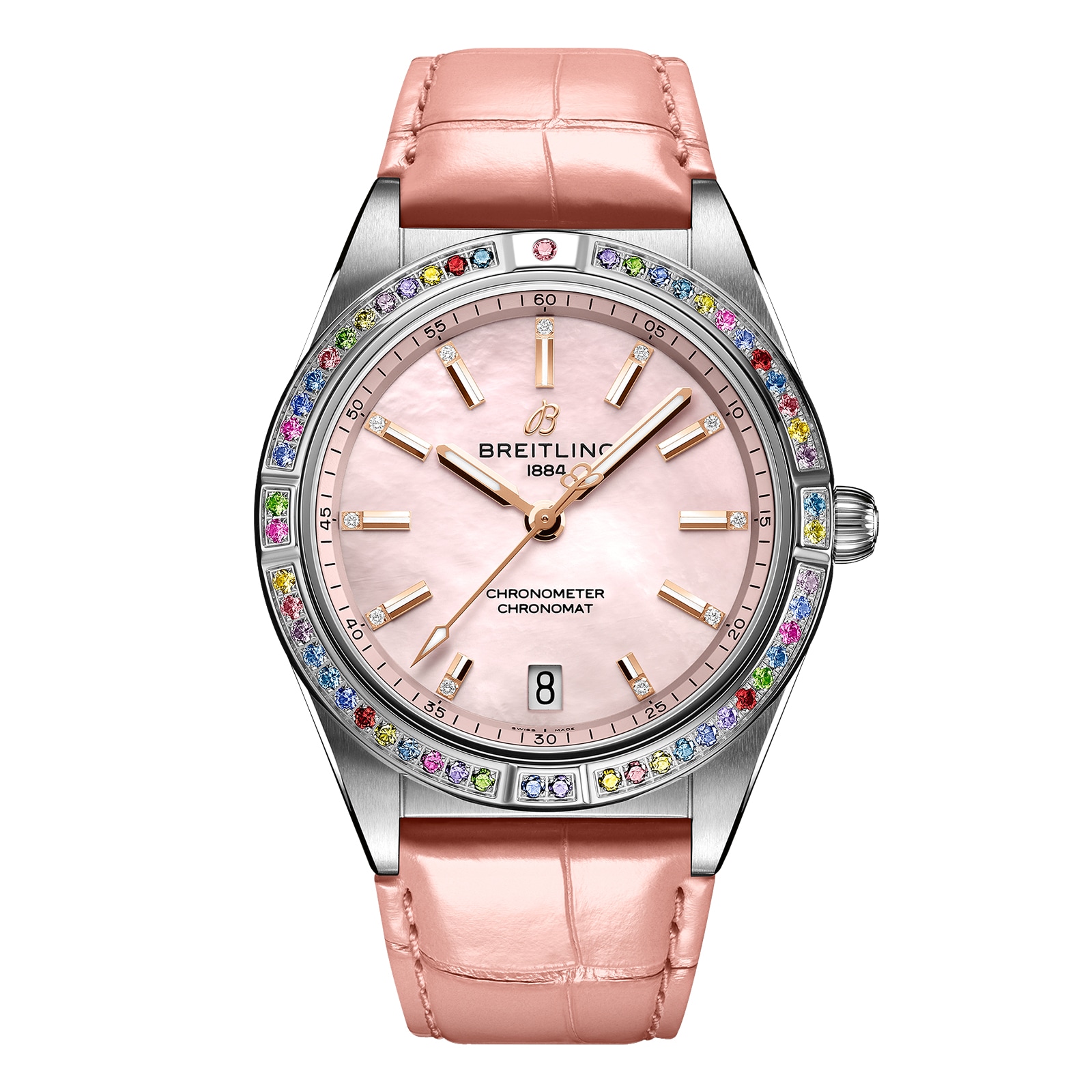 Breitling Chronomat Automatic 36 South Sea Pink Leather Strap Ladies Watch Breitling Chronomat Automatic 36 South Sea Pink Leather Strap Ladies Watch