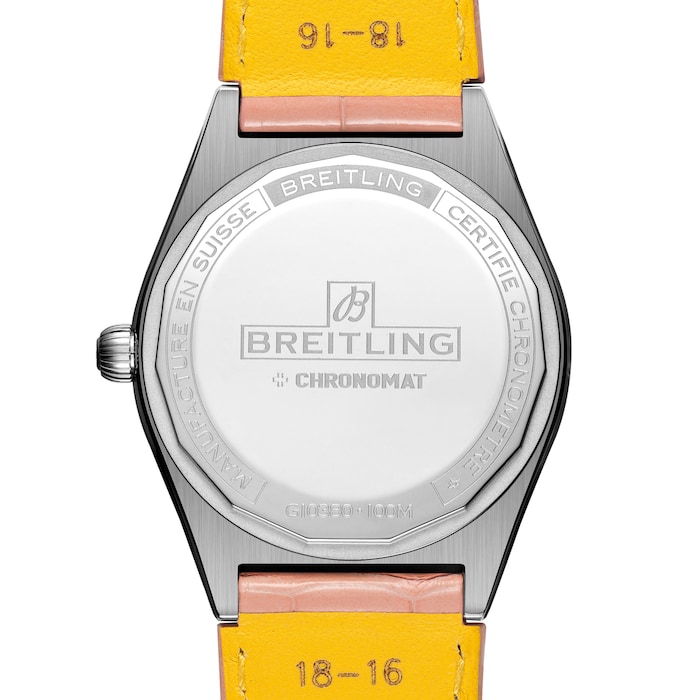 Breitling Chronomat Automatic 36 South Sea Pink Leather Strap Ladies Watch  G10380BB1K1P1 | Watches Of Switzerland US