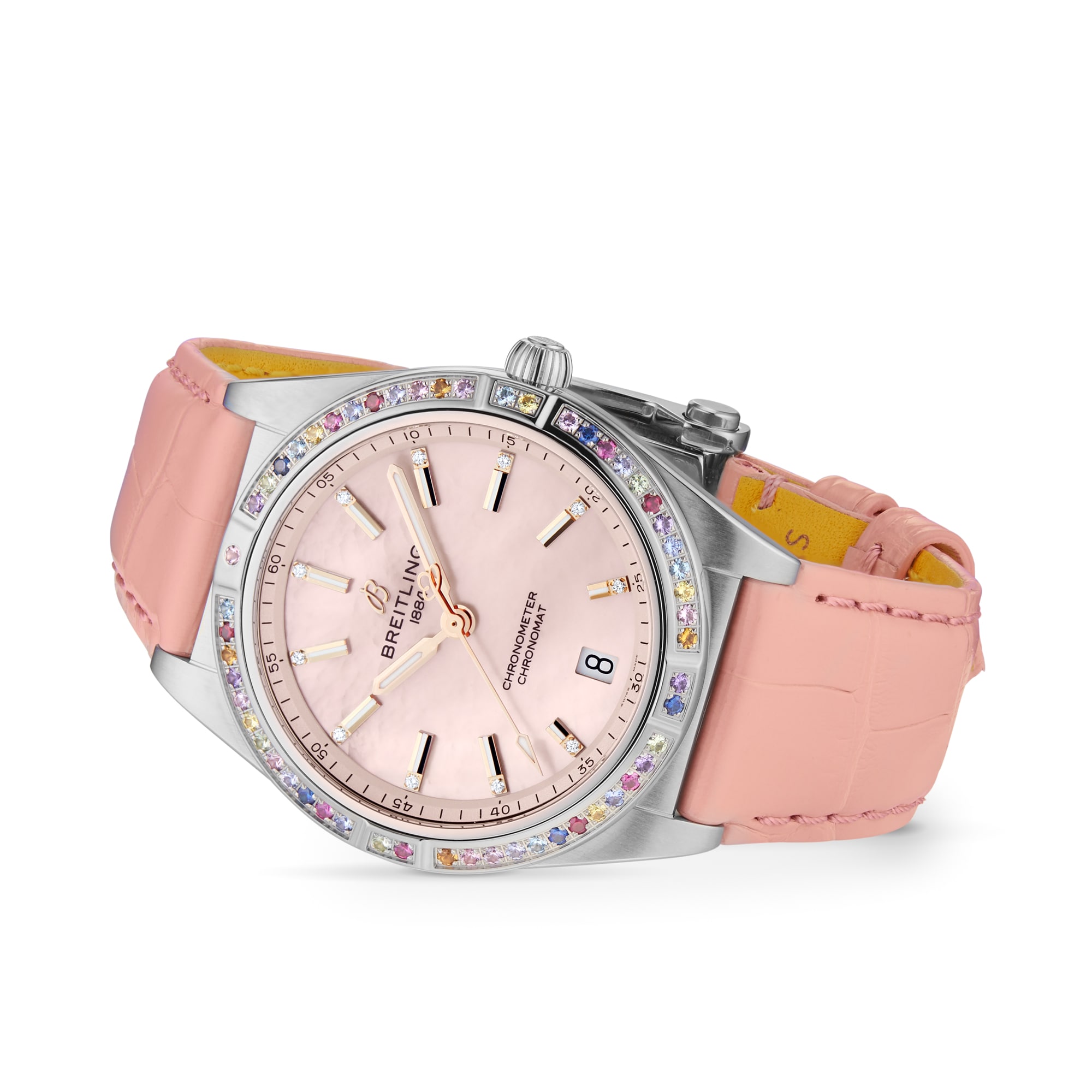 Breitling Chronomat Automatic 36 South Sea Pink Leather Strap Ladies Watch Breitling Chronomat Automatic 36 South Sea Pink Leather Strap Ladies Watch