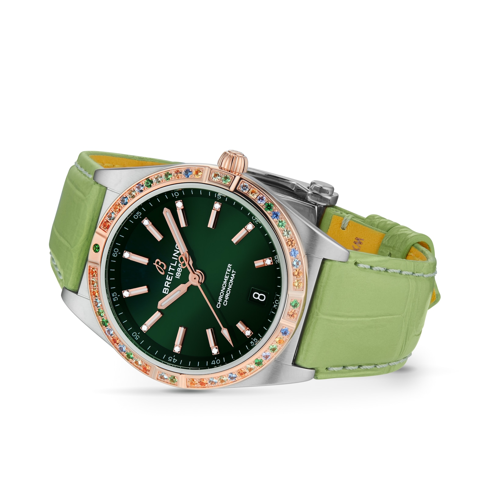 Breitling Chronomat Automatic 36 South Sea Green Leather Strap Ladies Watch