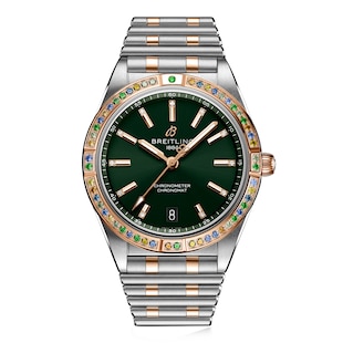 Breitling Chronomat Automatic 36 South Sea Green Stainless Steel & 18ct Rose Gold Bracelet Ladies Watch