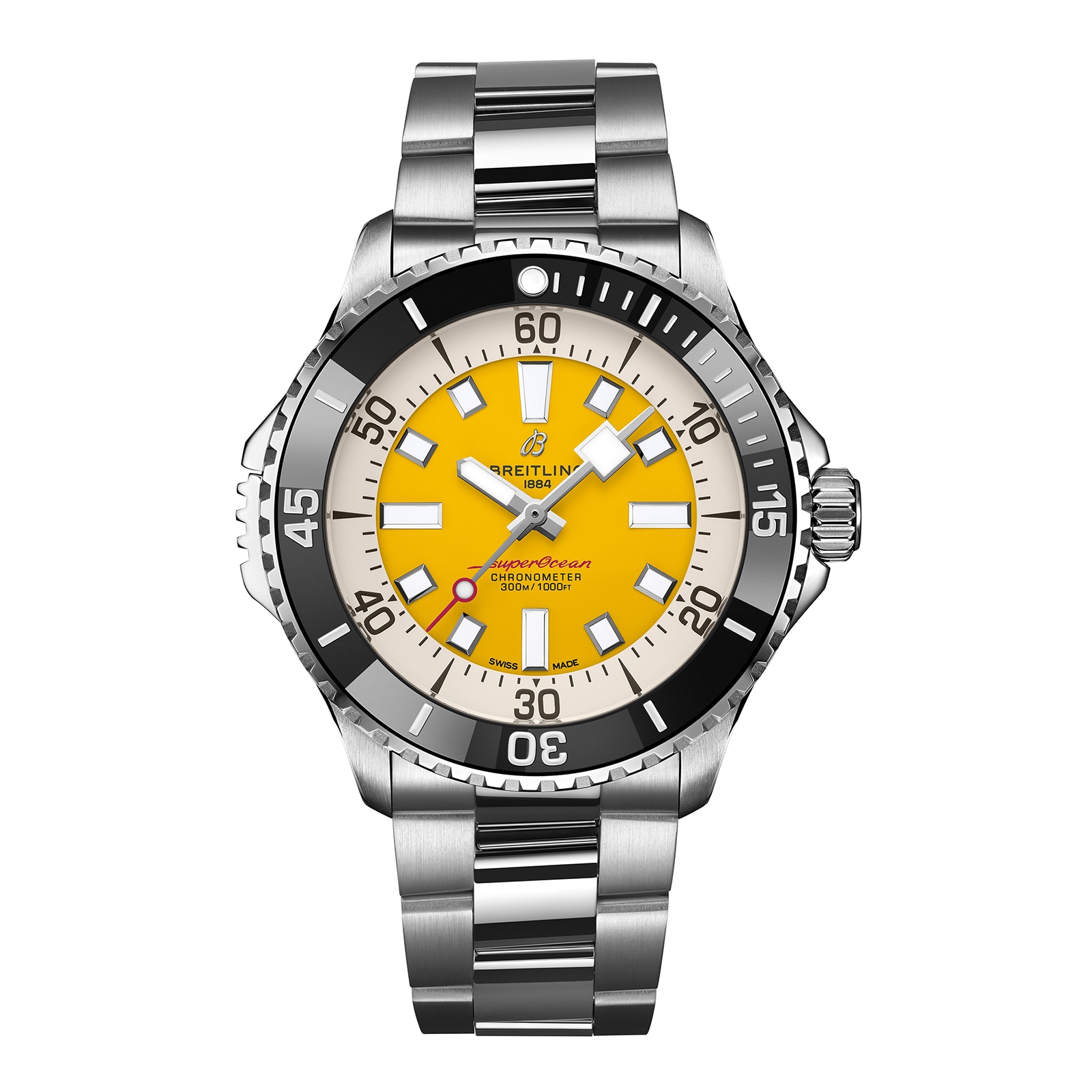 Breitling Superocean Automatic Code Yellow UK Edition 46mm Mens Watch Yellow