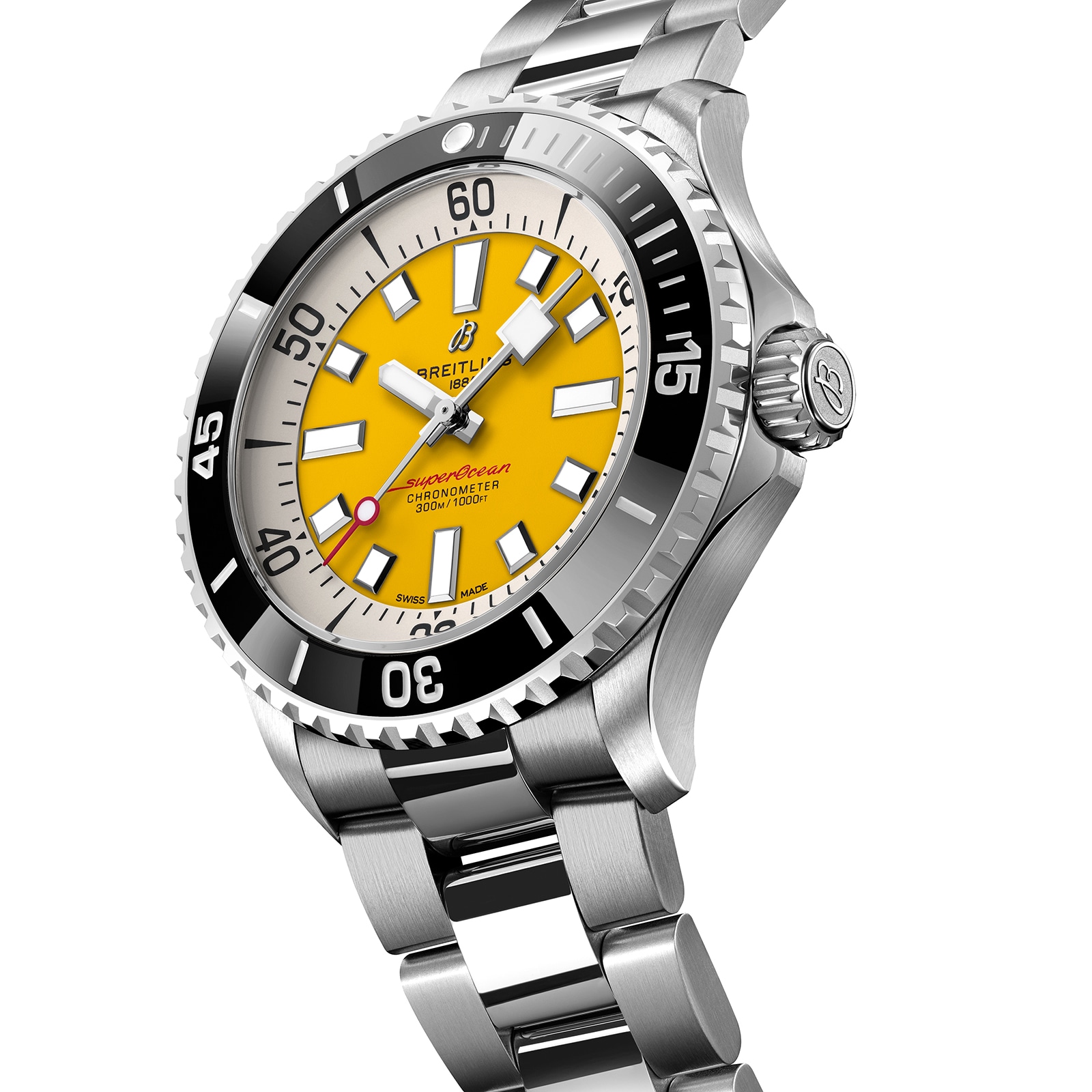 Breitling Superocean Automatic Code Yellow UK Edition 46mm Mens Watch Yellow