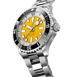 Breitling Superocean Automatic Code Yellow UK Edition 46mm Mens Watch Yellow
