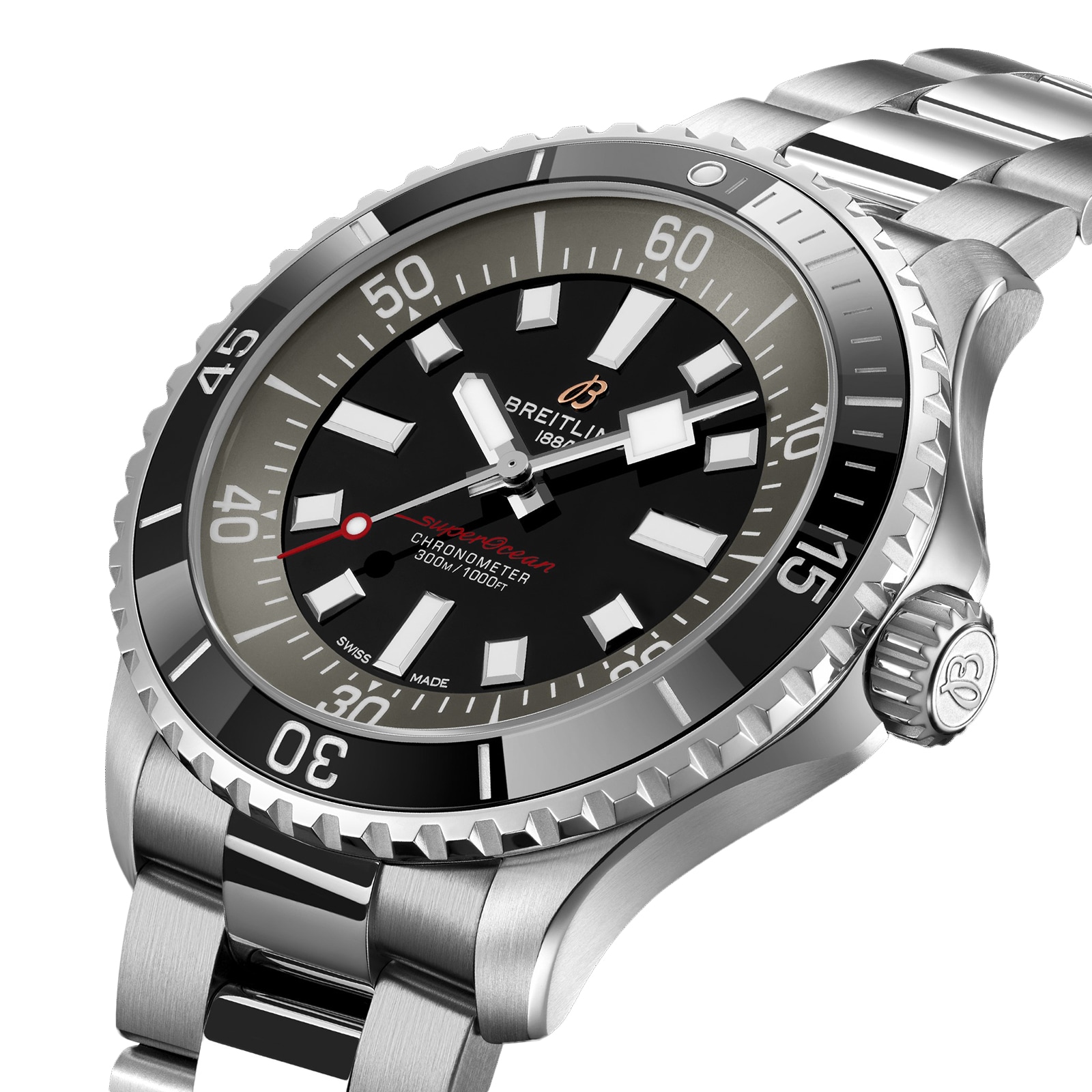 Breitling Superocean Automatic 44mm UK Edition Mens Watch Black