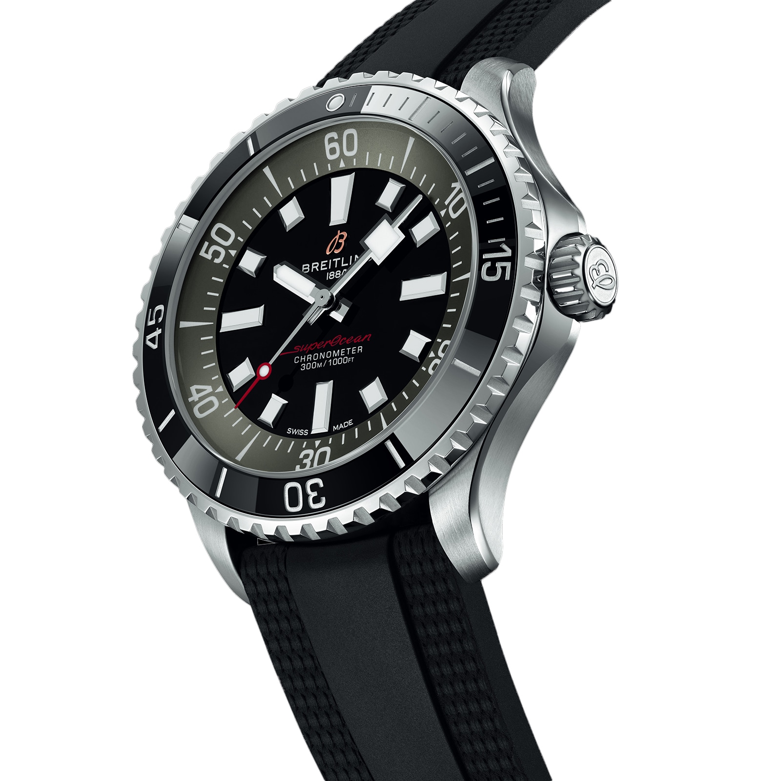 Superocean Automatic 44mm UK Edition Mens Watch Black Rubber