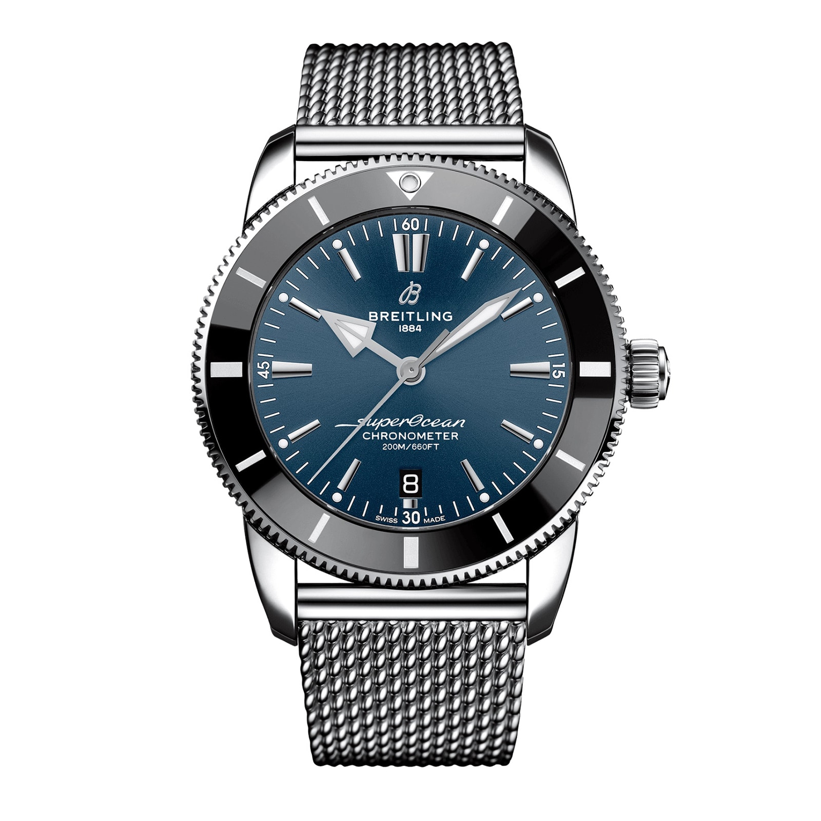 Breitling Superocean Heritage B20 Automatic 44mm UK Exclusive Mens Watch Blue Stainless Steel