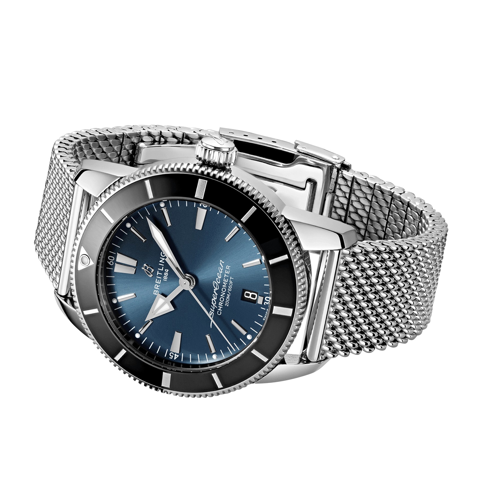 Superocean Heritage B20 Automatic 44mm UK Exclusive Mens Watch Blue Stainless Steel