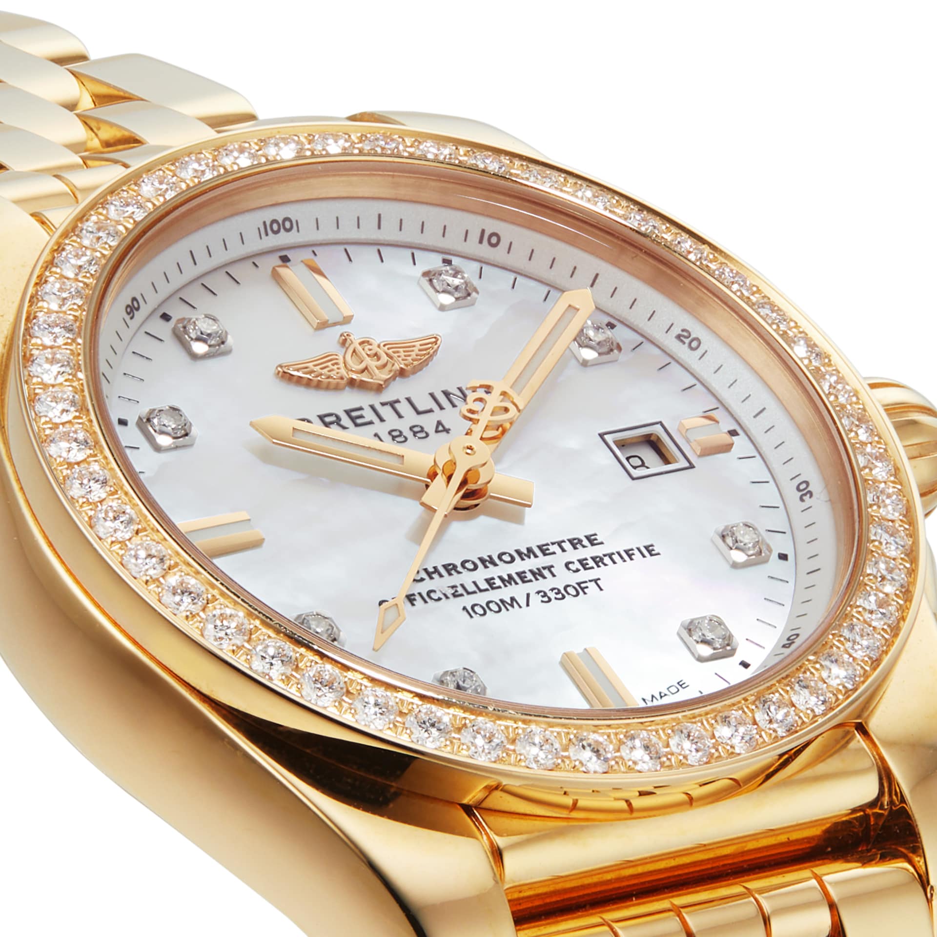 Breitling Galactic 18ct Rose Gold Quartz Ladies Watch