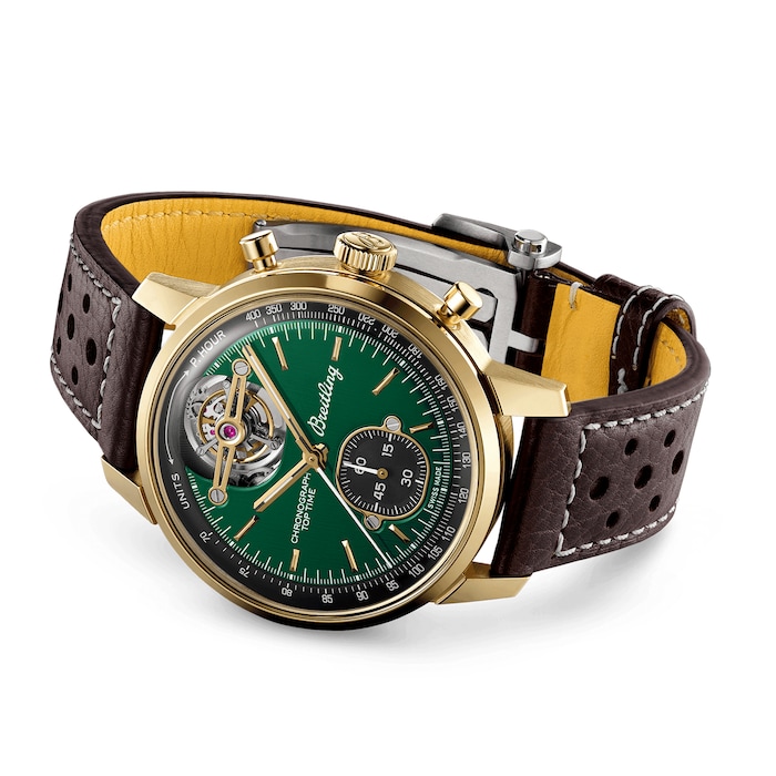 Breitling Top Time B21 Ford Mustang Tourbillon 43mm Mens Watch Green