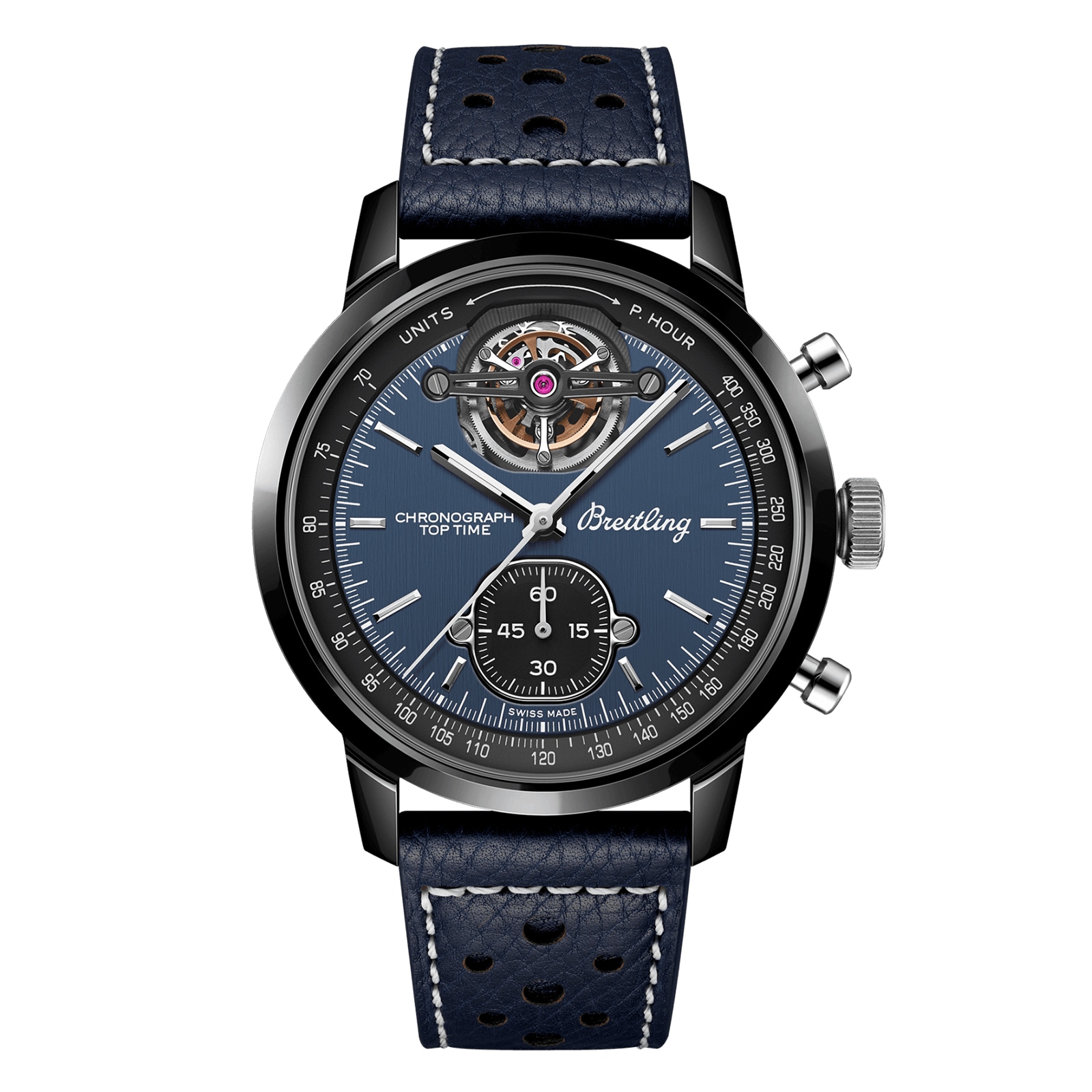 Breitling Top Time B21 Shelby Cobra Tourbillon 44mm Mens Watch Blue Breitling Top Time B21 Shelby Cobra Tourbillon 44mm Mens Watch Blue
