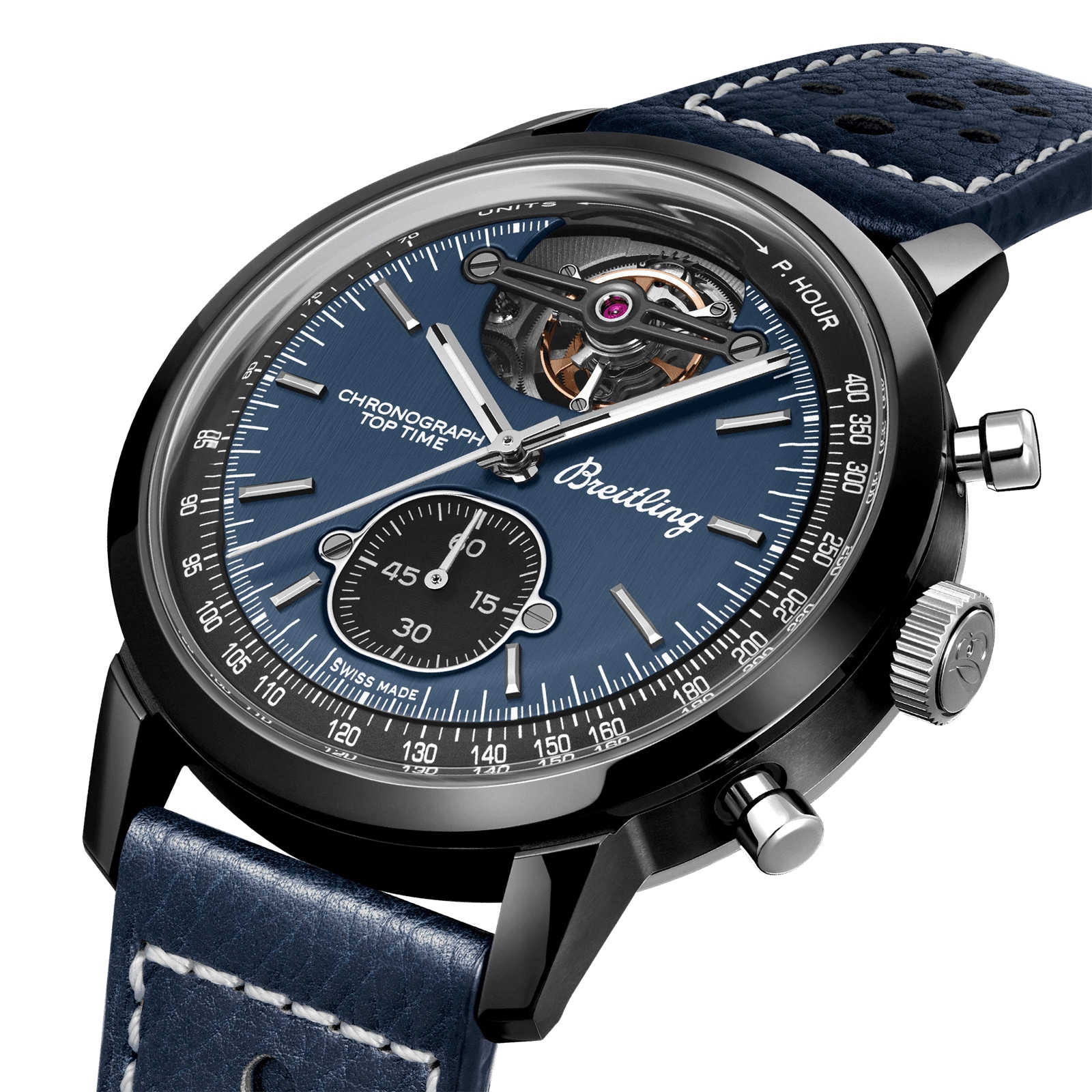 Breitling Top Time B21 Shelby Cobra Tourbillon 44mm Mens Watch Blue Breitling Top Time B21 Shelby Cobra Tourbillon 44mm Mens Watch Blue